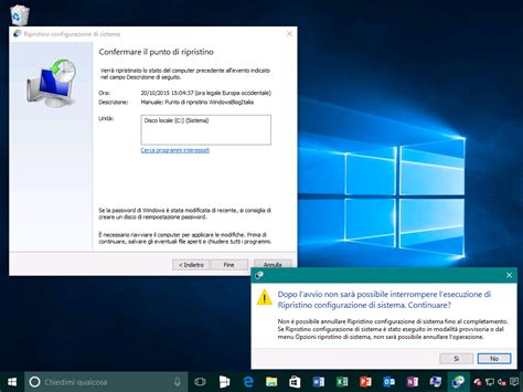 Abilitare il ripristino di Windows 10